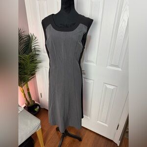 R&M Richards Gray + Black Sleeveless Dress | 18W